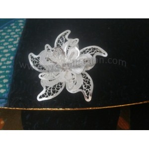 Bros Hijab / Blazer Bahan Tembaga Bentuk Bunga Model 111